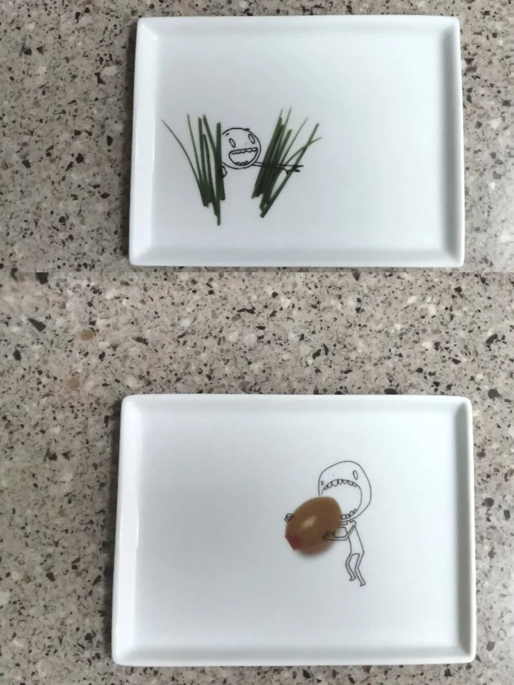 DUO: New Retired Oliver 2012 Chives Grass & 2009 Olive Appetizer Plates